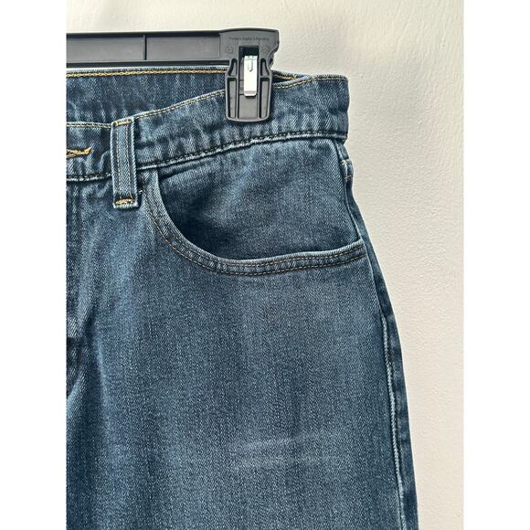 Vintage Levi's Premium Strummer Jeans 32x32 Slim Straight Grunge Raw Hem - Picture 4 of 10